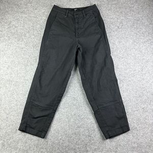 Quince Jeans Women 4 Black Barrel Pant Organic Cotton Twill Relaxed Boho Stretch